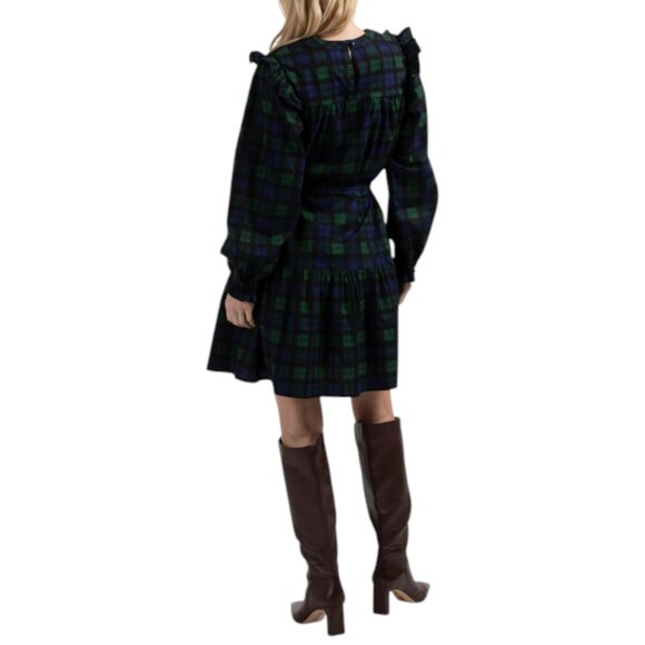 LEA Blackwatch Smocked Top Mini Dress - Picture 2 of 2